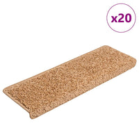vidaXL Tapetes de escada 15 peças 65x21x4 cm cinza com borda retangular