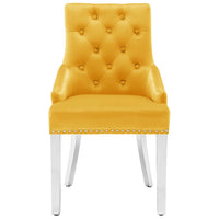 vidaXL Cadeiras de jantar 2 pcs veludo amarelo