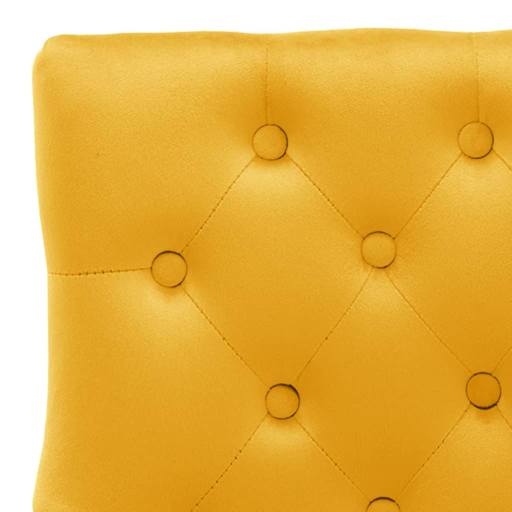 vidaXL Cadeiras de jantar 2 pcs veludo amarelo