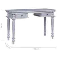 vidaXL Secretária 115x50x78 cm madeira de mogno maciça