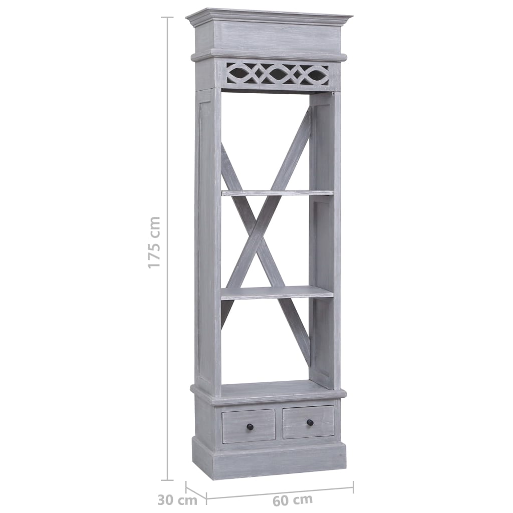 vidaXL Aparador alto 60x30x175 cm mogno maciço