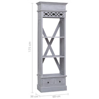 vidaXL Aparador alto 60x30x175 cm mogno maciço