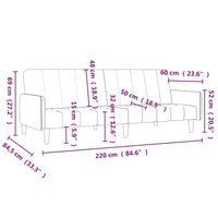 vidaXL Sofá-cama de 2 lugares tecido cinzento-escuro