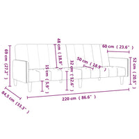 vidaXL Sofá-cama de 2 lugares veludo azul