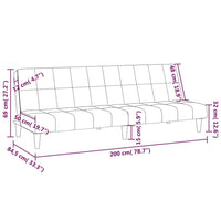 vidaXL Sofá-cama de 2 lugares veludo preto
