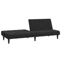 vidaXL Sofá-cama de 2 lugares veludo preto
