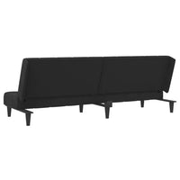 vidaXL Sofá-cama de 2 lugares veludo preto
