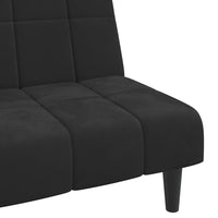 vidaXL Sofá-cama de 2 lugares veludo preto
