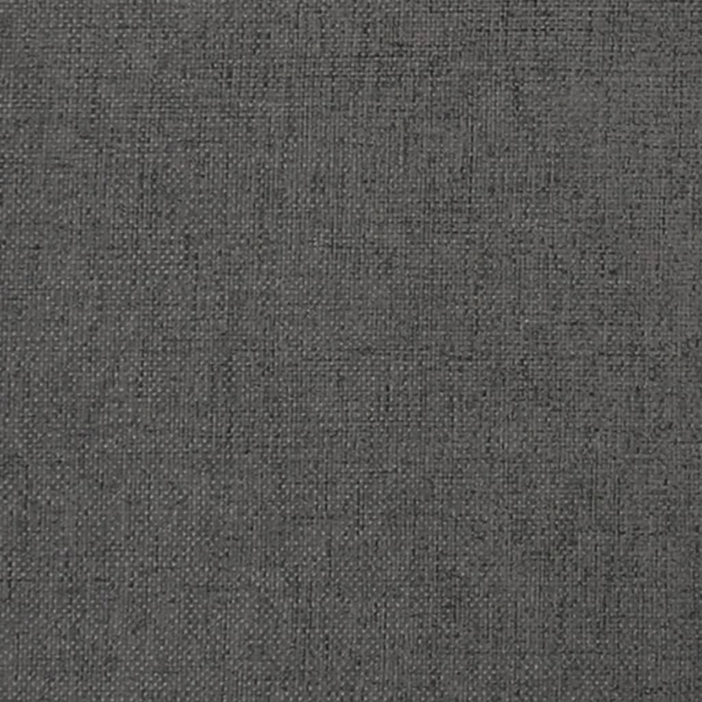 vidaXL Sofá-cama 2 lugares com duas almofadas tecido cinzento-escuro