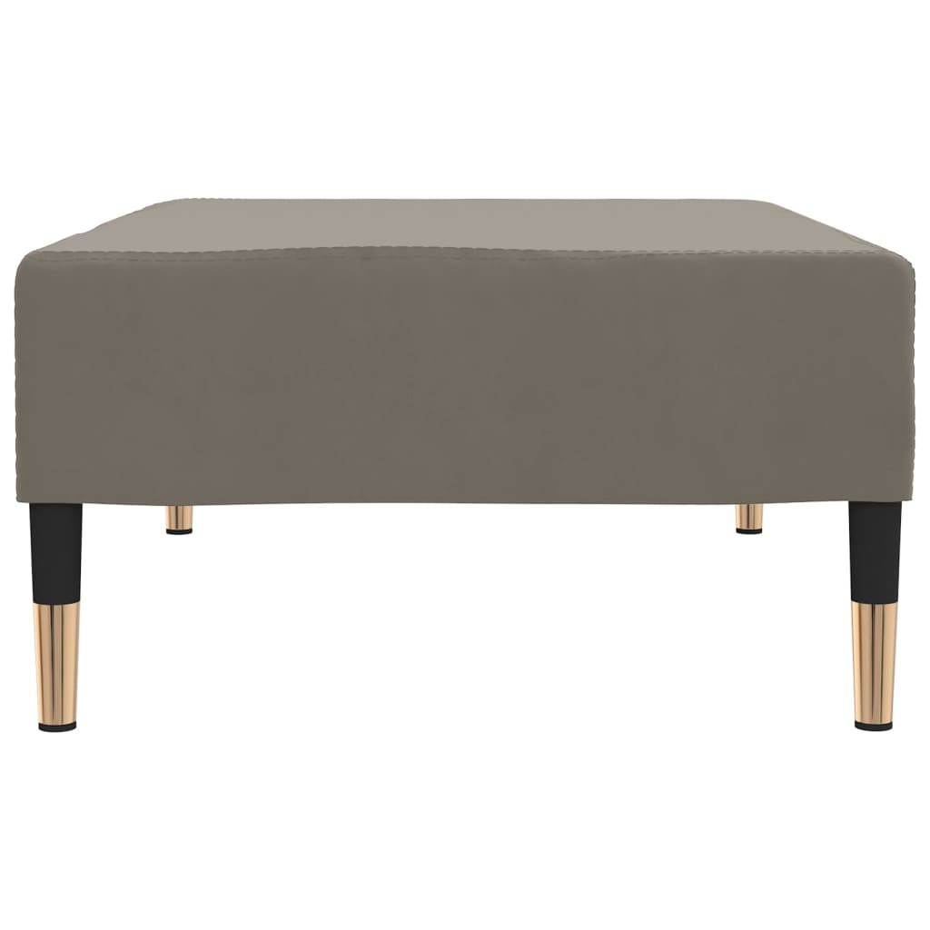 vidaXL Apoio de pés 78x56x32 cm veludo cinza-claro