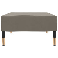 vidaXL Apoio de pés 78x56x32 cm veludo cinza-claro
