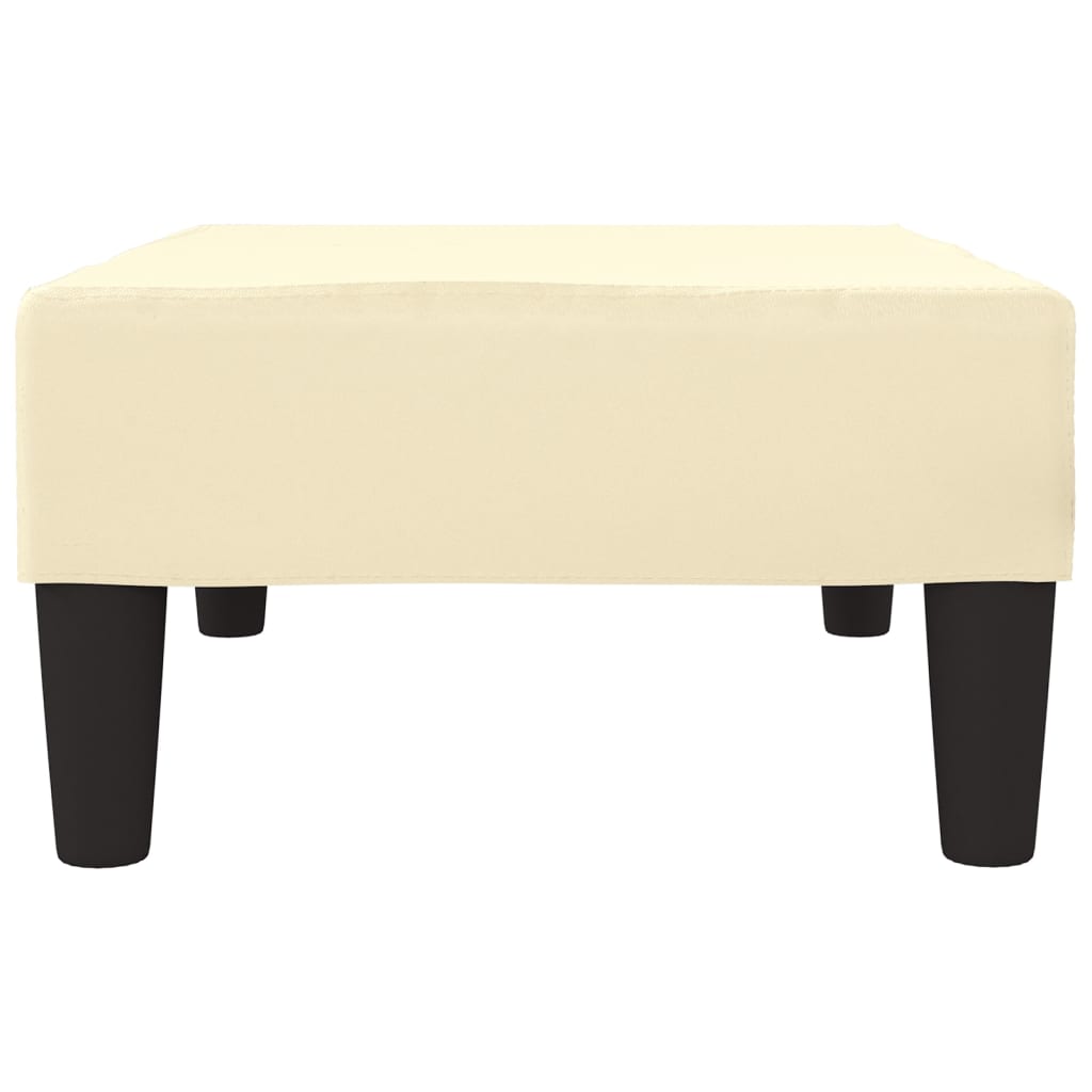 vidaXL Apoio de pés 78x56x32 couro artificial cor creme