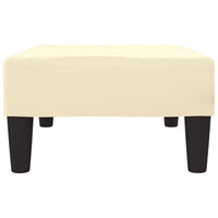 vidaXL Apoio de pés 78x56x32 couro artificial cor creme