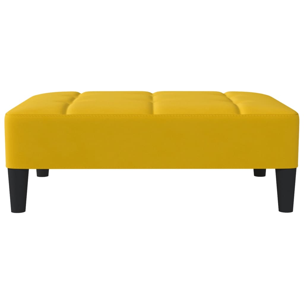 vidaXL Apoio de pés 78x56x32 cm veludo amarelo