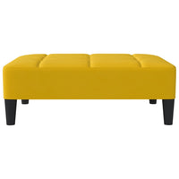 vidaXL Apoio de pés 78x56x32 cm veludo amarelo