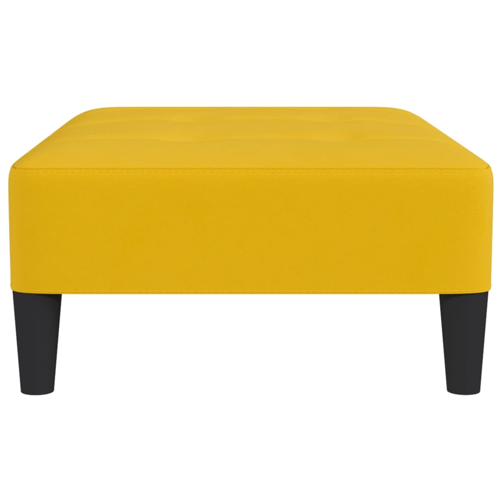 vidaXL Apoio de pés 78x56x32 cm veludo amarelo