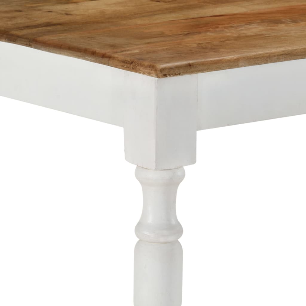 vidaXL Mesa de jantar 110x60x76 cm madeira de mangueira maciça