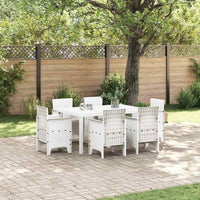 vidaXL Conjunto de Jantar para Jardim 7 pcs Antracite Rattan Polt