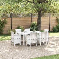 vidaXL Conjunto de Jantar para Jardim 7 pcs Antracite Rattan Polt