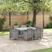 vidaXL Conjunto de Jantar para Jardim 7 pcs Antracite Rattan Polt