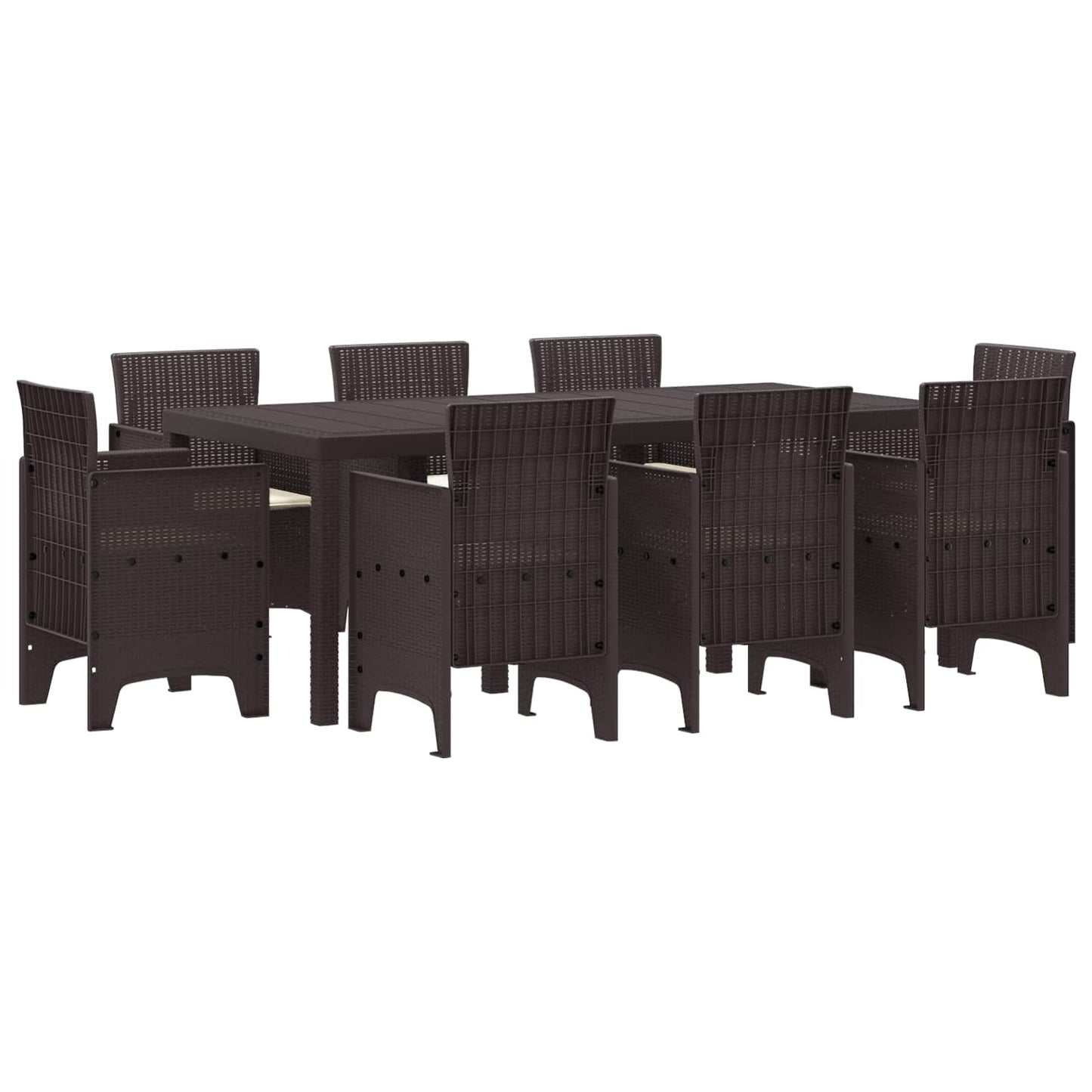 vidaXL Conjunto de Jantar para Jardim 9 pcs Antracite Polipropileno