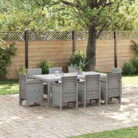 vidaXL Conjunto de Jantar para Jardim 9 pcs Antracite Polipropileno