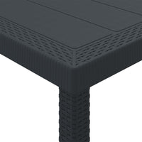 vidaXL Conjunto de Jantar para Jardim 11 pcs Antracite Polipropileno
