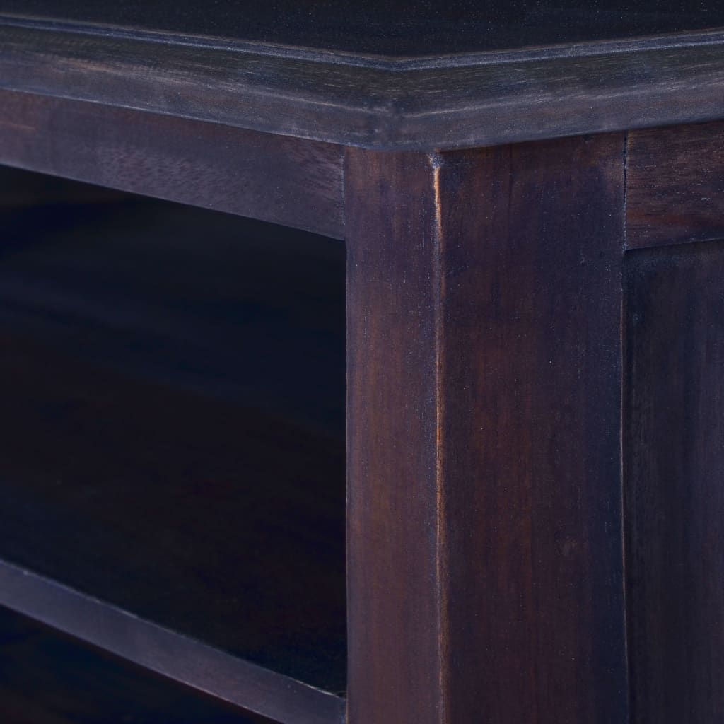 vidaXL Armário p/ TV de canto 80x40x49 cm mogno maciço preto claro