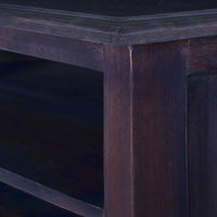 vidaXL Armário p/ TV de canto 80x40x49 cm mogno maciço preto claro