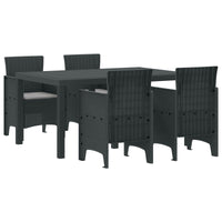 vidaXL Conjunto de Jantar para Jardim 7 pcs Antracite Rattan Polt