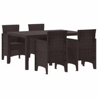 vidaXL Conjunto de Jantar para Jardim 7 pcs Antracite Rattan Polt