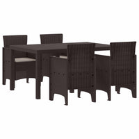 vidaXL Conjunto de Jantar para Jardim 7 pcs Antracite Rattan Polt