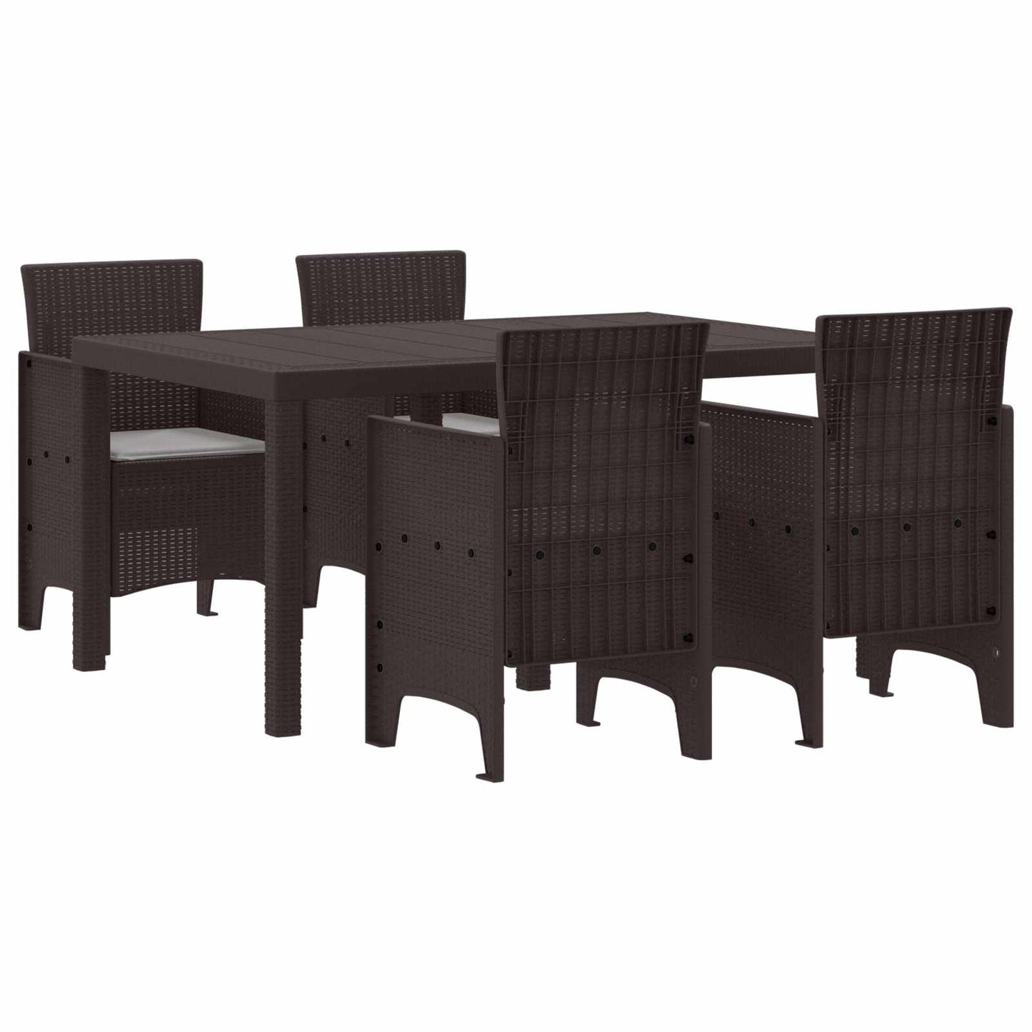vidaXL Conjunto de Jantar para Jardim 7 pcs Antracite Rattan Polt