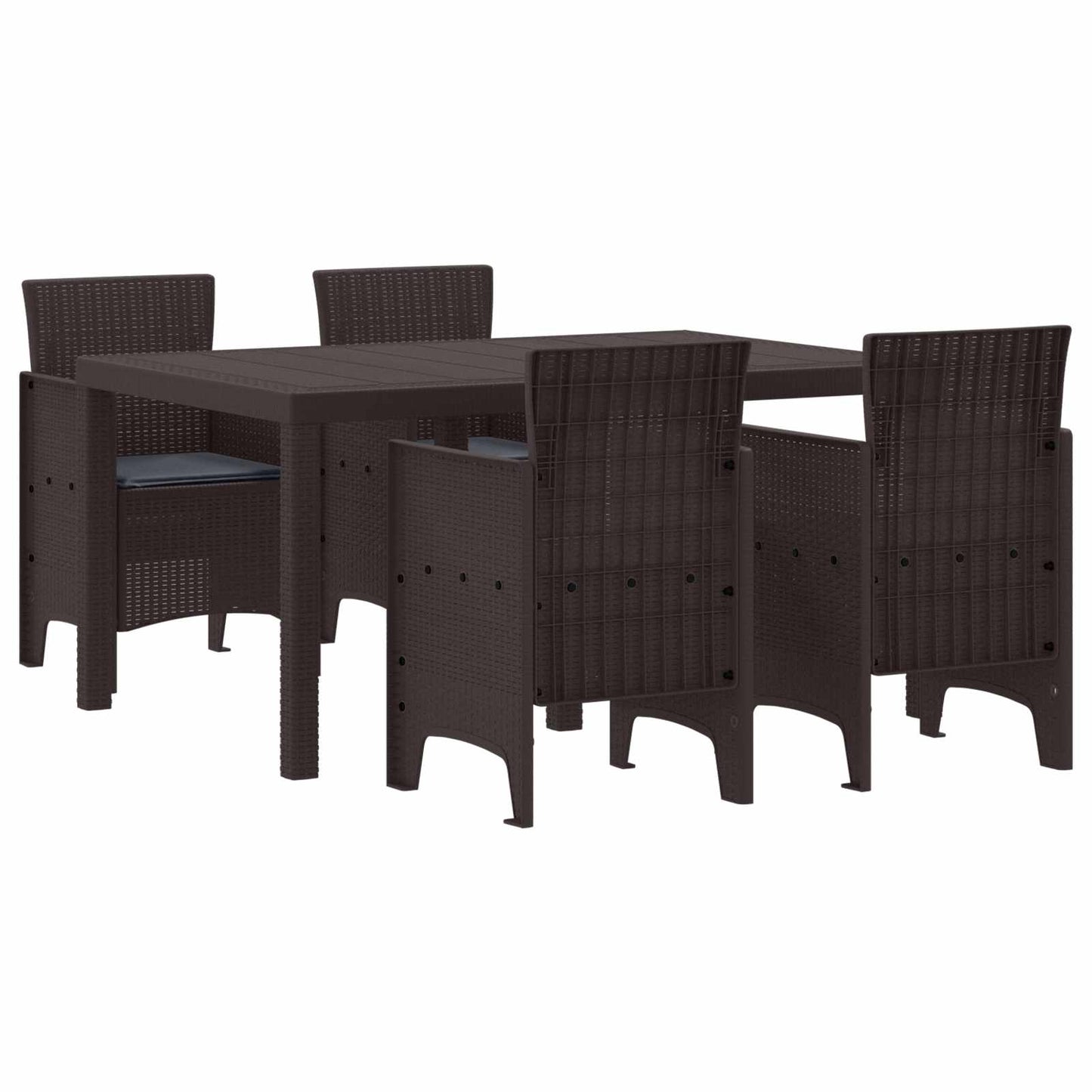 vidaXL Conjunto de Jantar para Jardim 7 pcs Antracite Rattan Polt