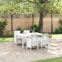 vidaXL Conjunto de Jantar para Jardim 7 pcs Antracite Rattan Polt