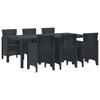 vidaXL Conjunto de Jantar para Jardim 9 pcs Antracite Polipropileno