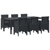 vidaXL Conjunto de Jantar para Jardim 9 pcs Antracite Polipropileno