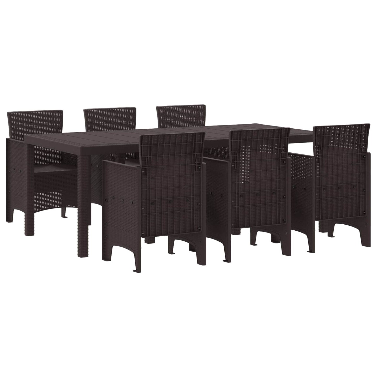 vidaXL Conjunto de Jantar para Jardim 9 pcs Antracite Polipropileno