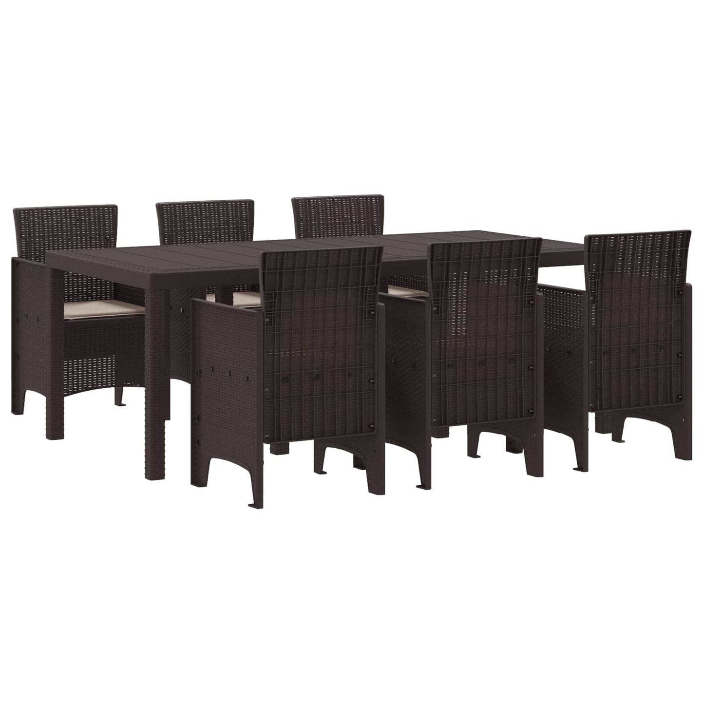 vidaXL Conjunto de Jantar para Jardim 9 pcs Antracite Polipropileno