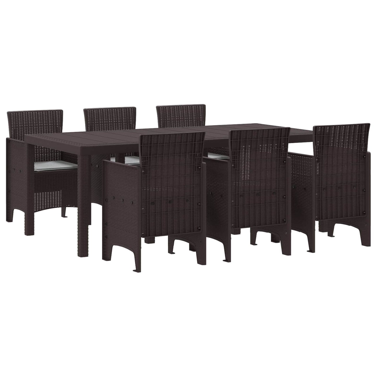 vidaXL Conjunto de Jantar para Jardim 9 pcs Antracite Polipropileno