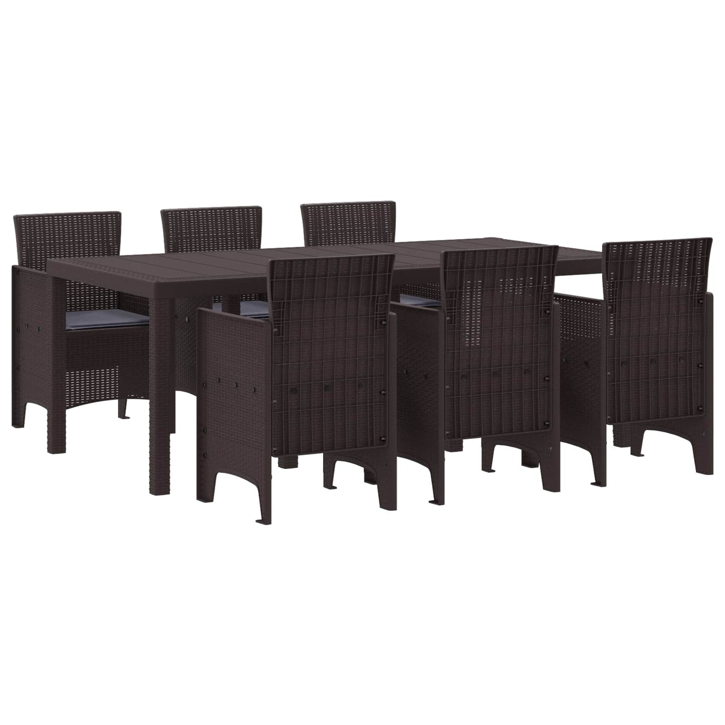 vidaXL Conjunto de Jantar para Jardim 9 pcs Antracite Polipropileno