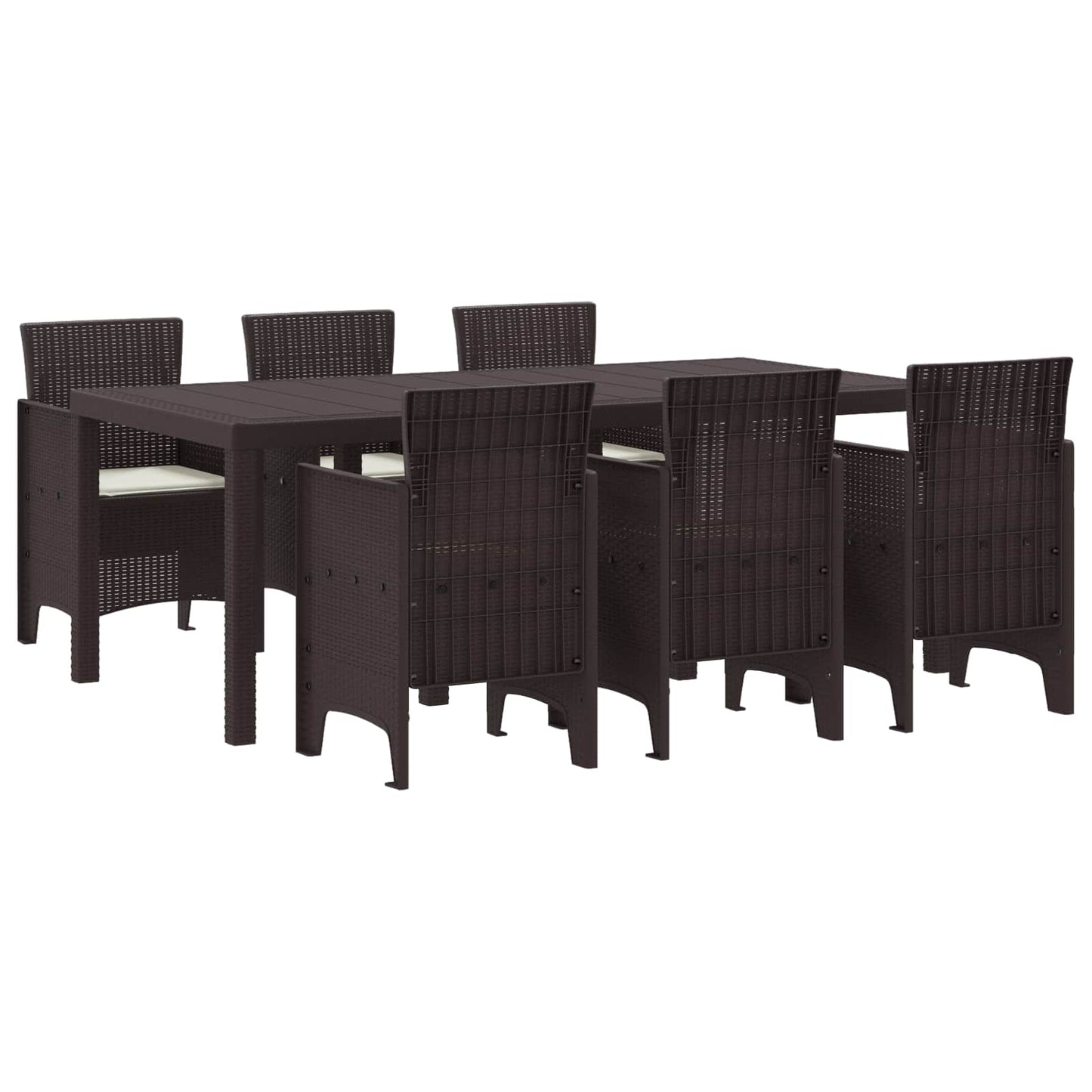 vidaXL Conjunto de Jantar para Jardim 9 pcs Antracite Polipropileno