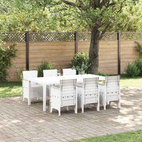vidaXL Conjunto de Jantar para Jardim 9 pcs Antracite Polipropileno