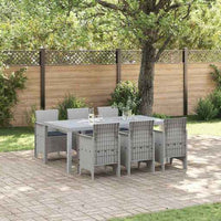 vidaXL Conjunto de Jantar para Jardim 9 pcs Antracite Polipropileno