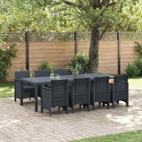 vidaXL Conjunto de Jantar para Jardim 11 pcs Antracite Polipropileno