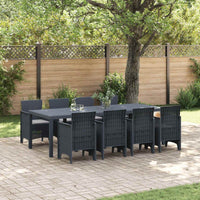 vidaXL Conjunto de Jantar para Jardim 11 pcs Antracite Polipropileno