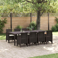 vidaXL Conjunto de Jantar para Jardim 11 pcs Antracite Polipropileno
