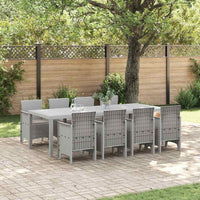 vidaXL Conjunto de Jantar para Jardim 11 pcs Antracite Polipropileno