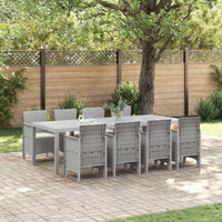 vidaXL Conjunto de Jantar para Jardim 11 pcs Antracite Polipropileno