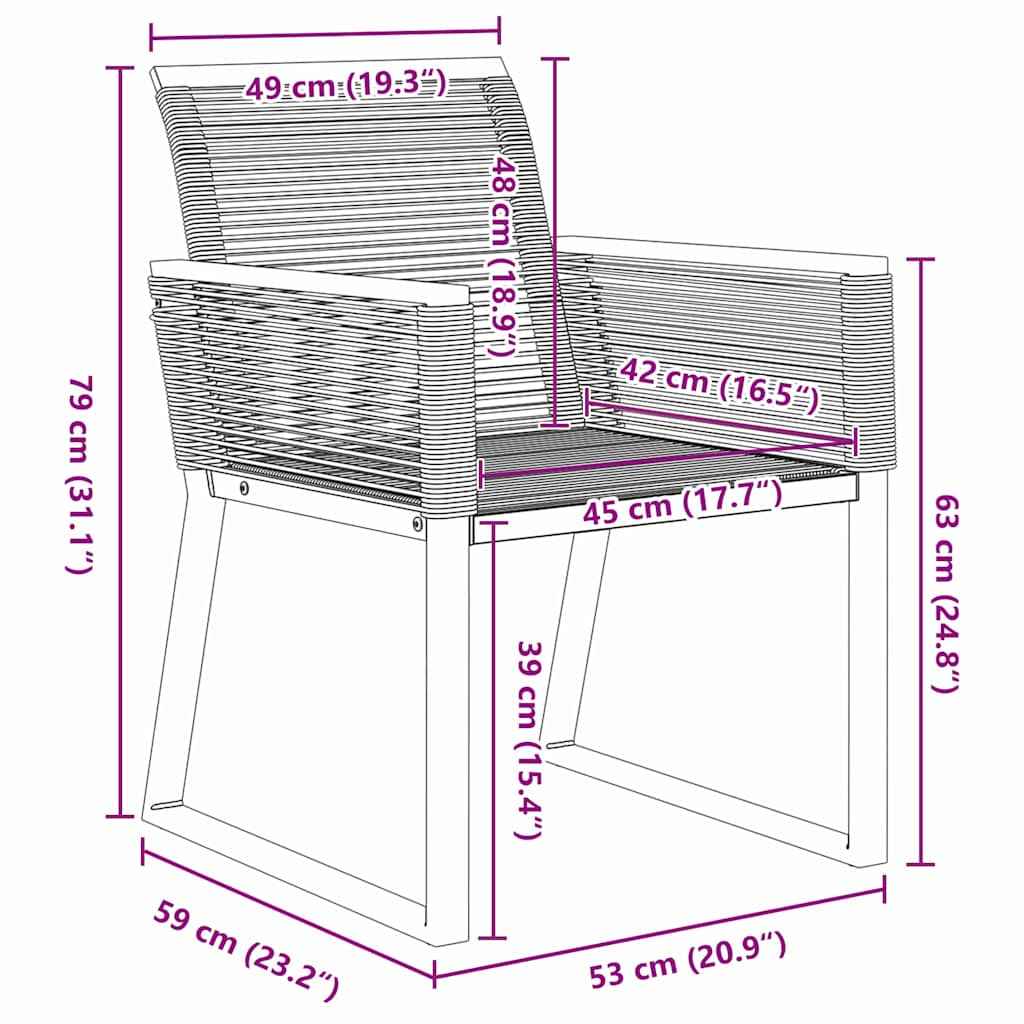 vidaXL Conjunto de Jantar para Jardim 9 pcs Preto vime PE